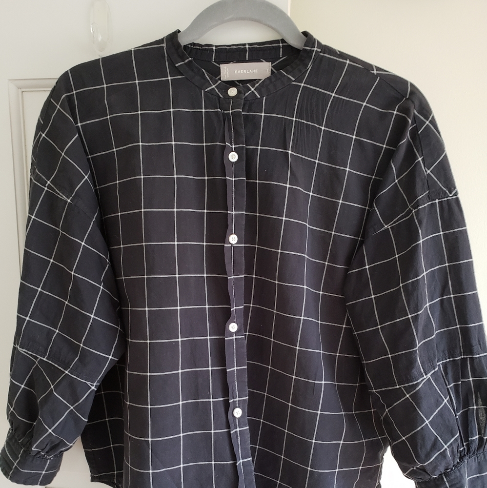 Everlane Collarless Air Shirt